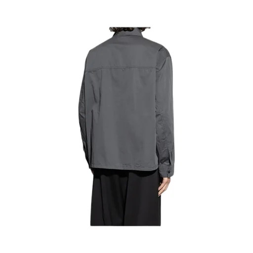 Long-Sleeved Straight Hem Shirt