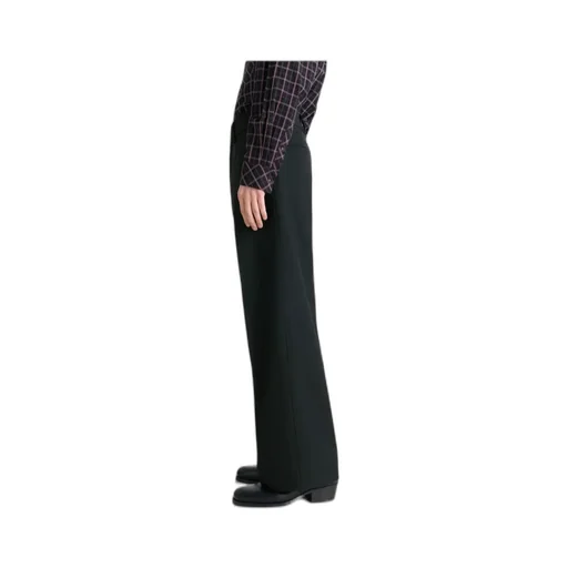 Pleated Straight-Leg Trousers
