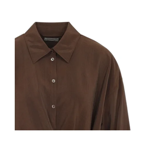 Straight Collar Twisted Shirt