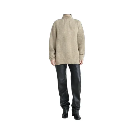 High-Neck Ribbed Sweater
