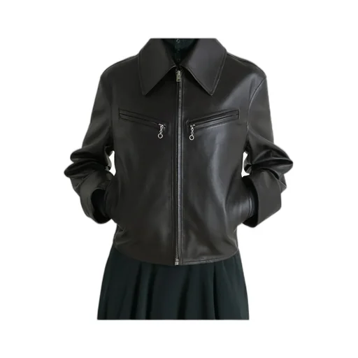 Boxy Leather Blouson