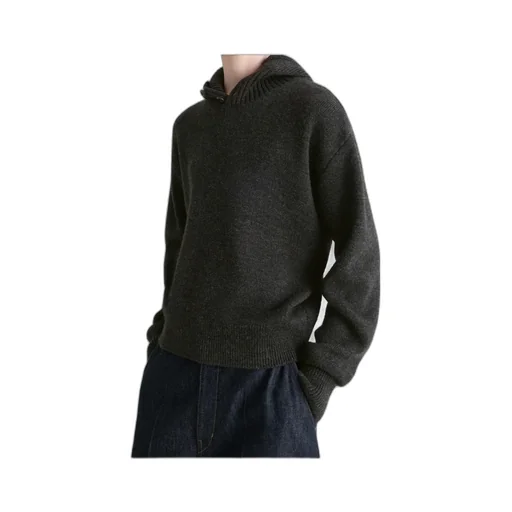 Buttoned Hooded Sweater