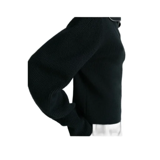 Ribbed-Knit Half-Zip Sweater