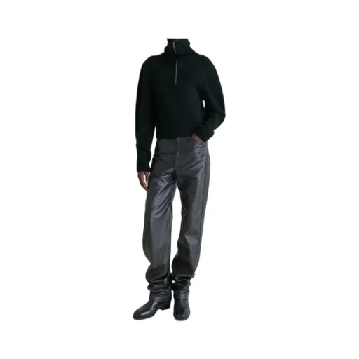 Ribbed-Knit Half-Zip Sweater