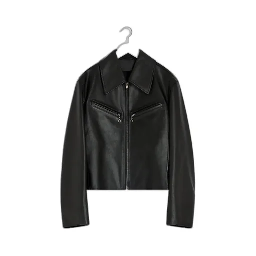 Boxy Leather Blouson