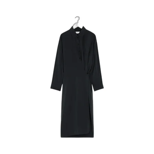 Straight Collar Twisted Dress