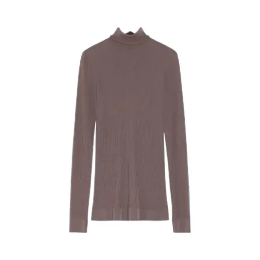 Long Sleeve Turtleneck Ribbed Top