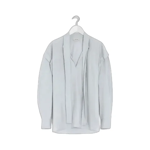 Ascot Self-Tie V-Neck Top