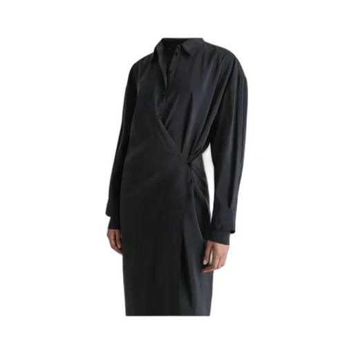 Straight Collar Twisted Dress