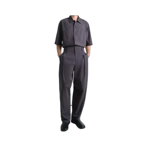 Pleated Wide Leg Chino Pants