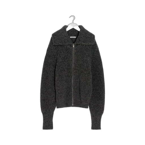 Ribbed Zip-Up Cardigan