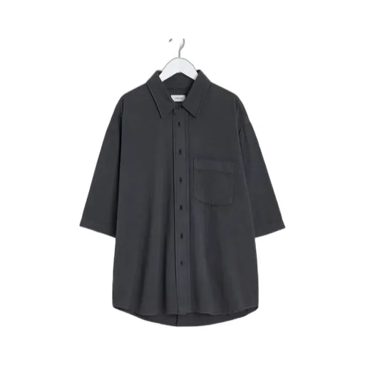 Short-Sleeved Denim Shirt