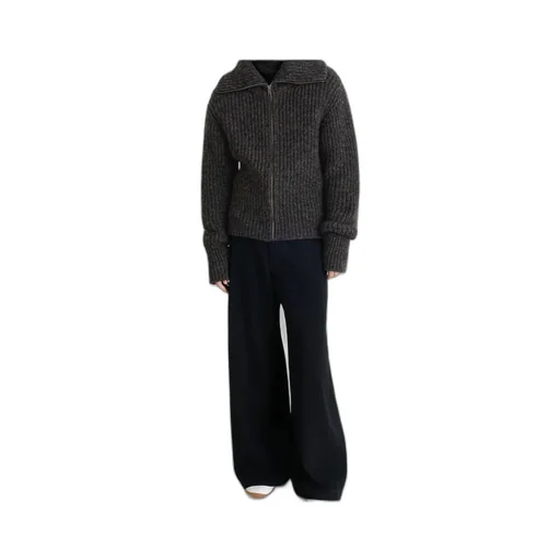 Ribbed Zip-Up Cardigan