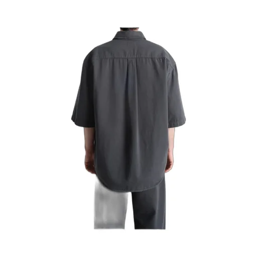 Short-Sleeved Denim Shirt