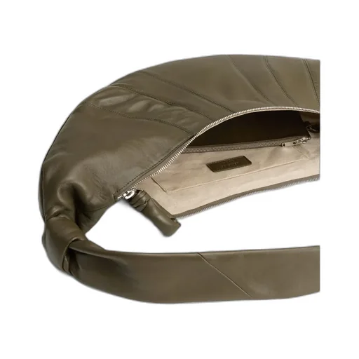 Large Croissant Panelled Shoulder Bag