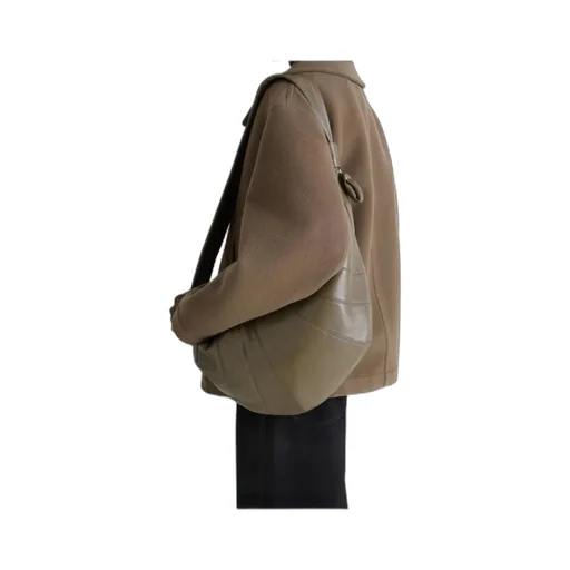 Large Croissant Panelled Shoulder Bag