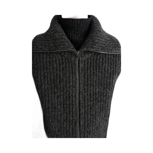 Ribbed Zip-Up Cardigan