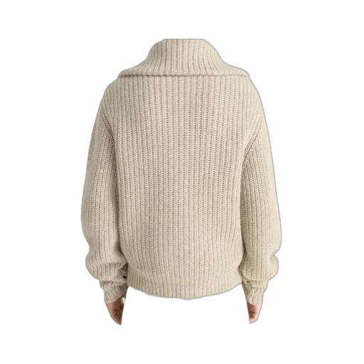 Zip-Up Knitted Cardigan
