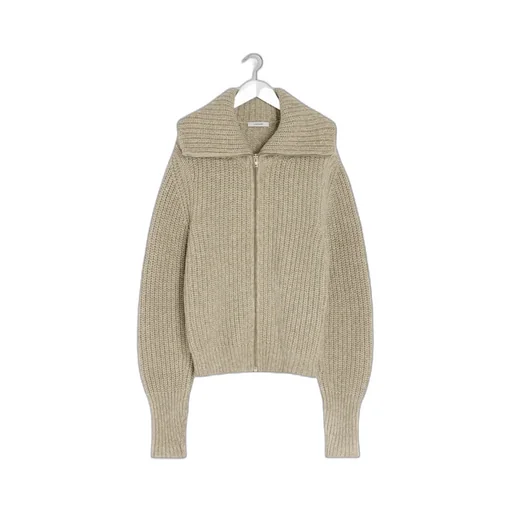 Zip-Up Knitted Cardigan