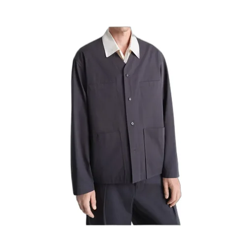 Collarless Overshirt