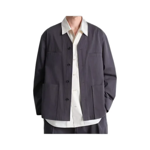 Collarless Overshirt