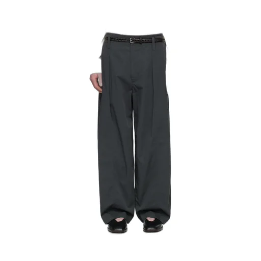 Pleated Wide Leg Chino Pants