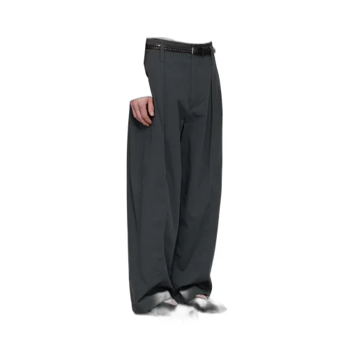 Pleated Wide Leg Chino Pants