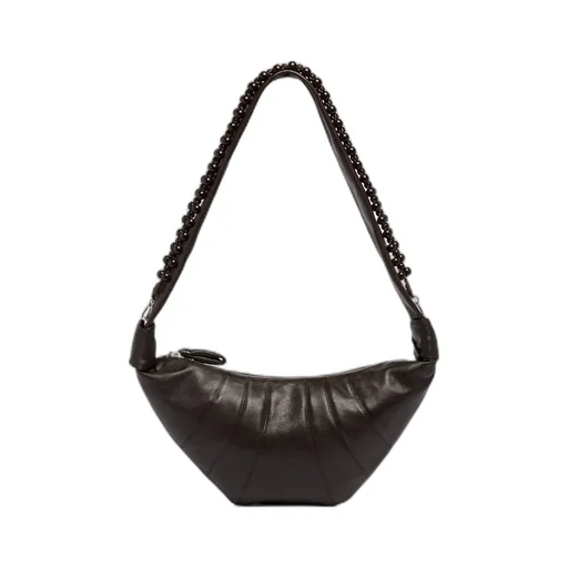 Pearls Croissant Medium Zipped Crossbody Bag