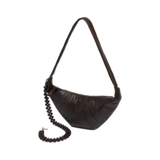 Pearls Croissant Medium Zipped Crossbody Bag