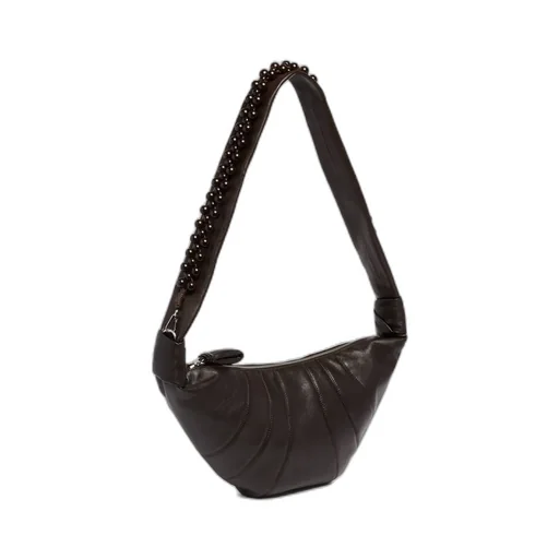 Pearls Croissant Medium Zipped Crossbody Bag