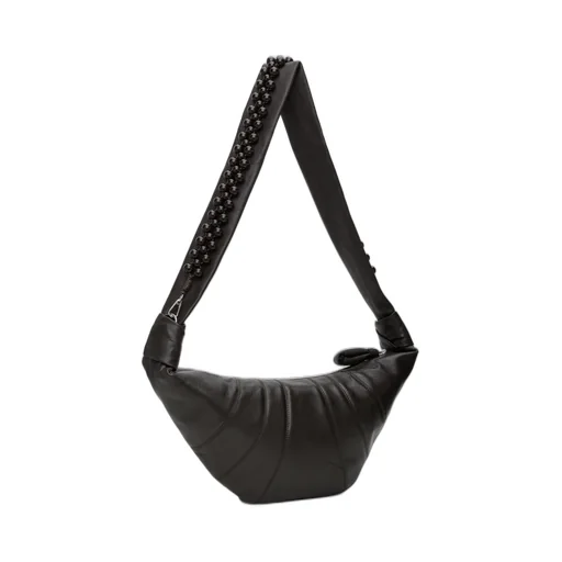 Pearls Croissant Medium Zipped Crossbody Bag