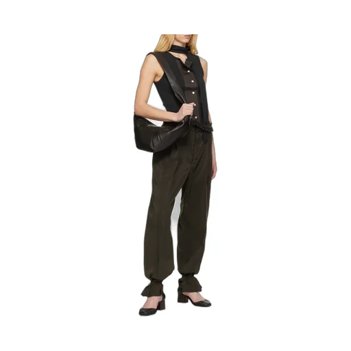 Pearls Croissant Medium Zipped Crossbody Bag