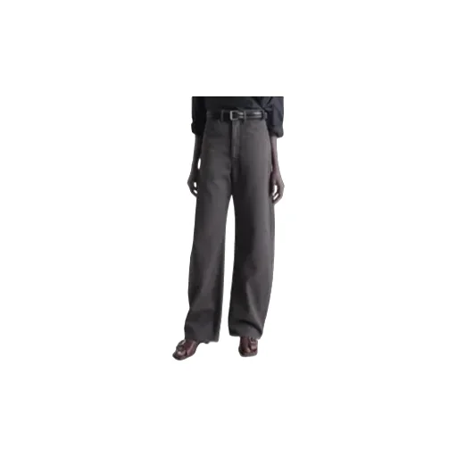 High-Waisted Curved Trousers