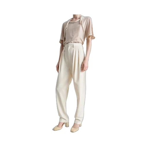 Pleated Wide-Leg Pants