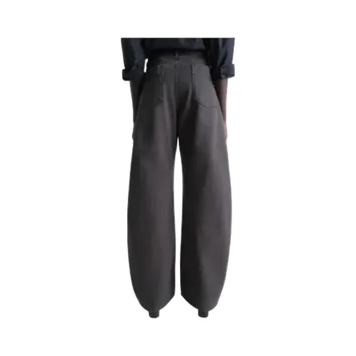 High-Waisted Curved Trousers