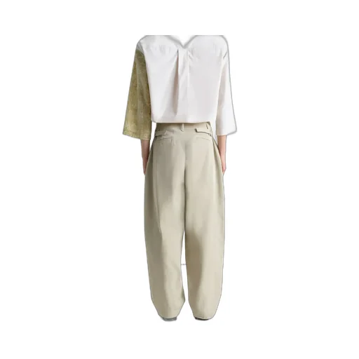 Pleated Wide Leg Chino Pants