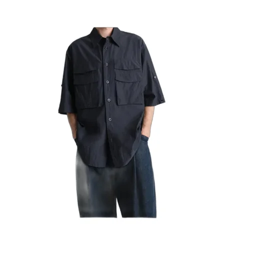Button-Detailed Collared Shirt