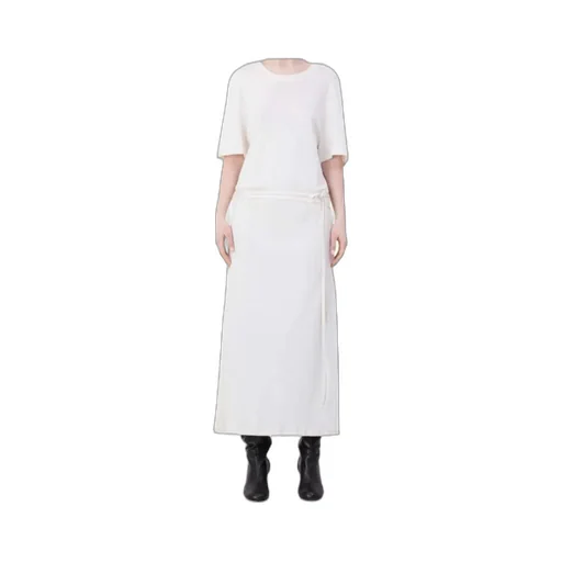 Short Sleeved Belted Maxi Dress