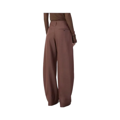 Curved Leg Tailored Trousers