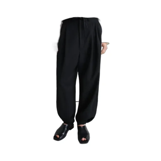Pleated Drawstring Trousers
