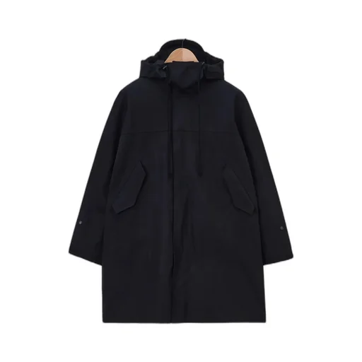 High Neck Hooded Coat