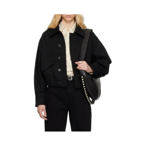 Elasticated Hem Twill Bomber Jacket