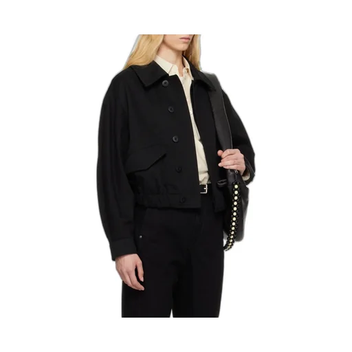 Elasticated Hem Twill Bomber Jacket