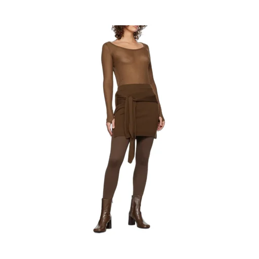Seamless Crewneck Sheer Top