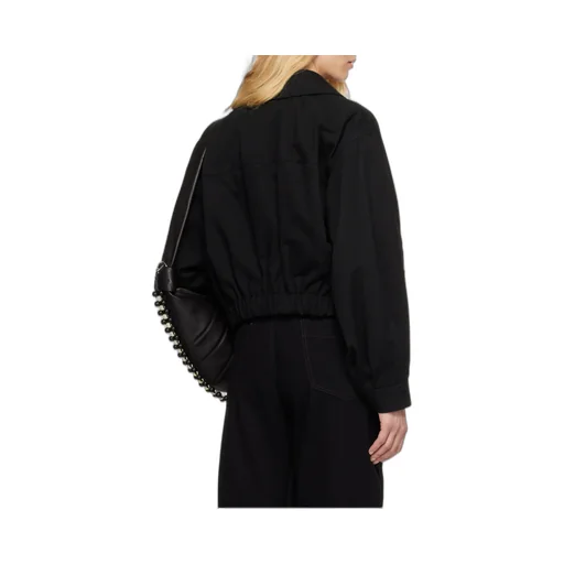 Elasticated Hem Twill Bomber Jacket