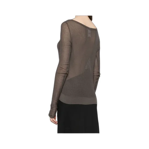 Seamless Crewneck Sheer Top