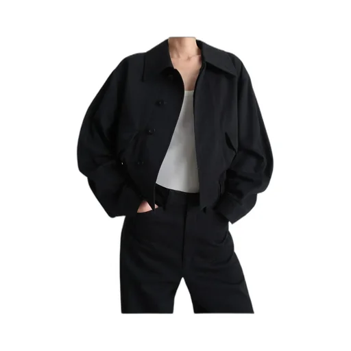 Elasticated Hem Twill Bomber Jacket