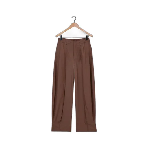 Curved Leg Tailored Trousers