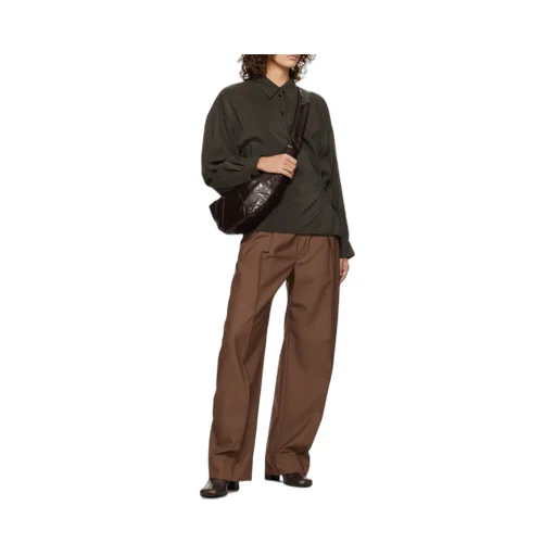 Curved Leg Tailored Trousers