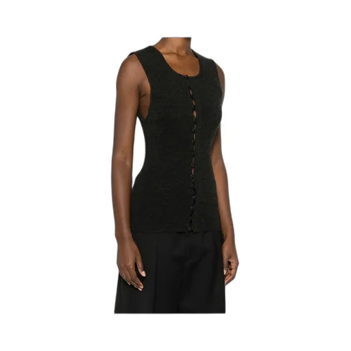 Sleeveless Knitted Cardigan